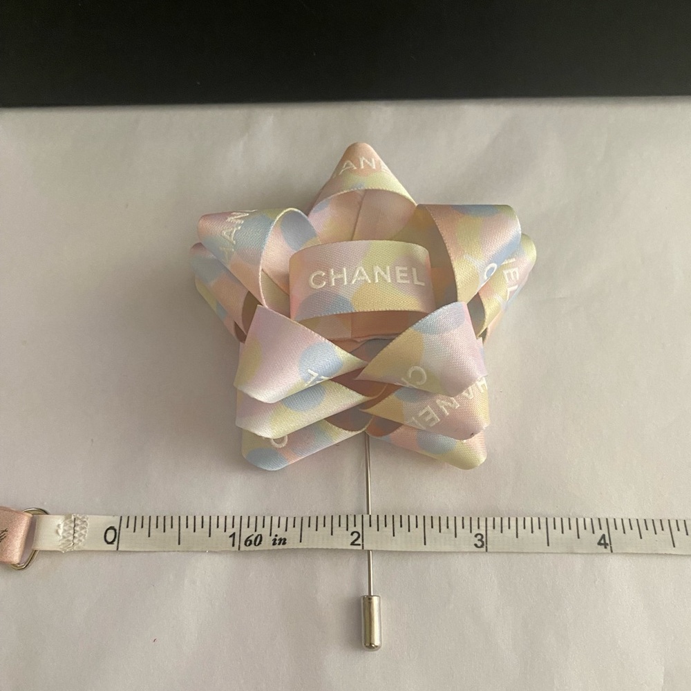 Multicolor Ribbon Bow Brooch Pin - Picture 7 of 8